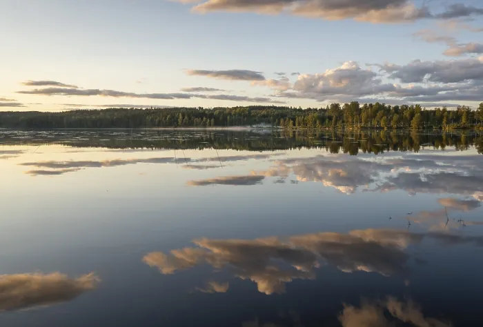 Framed Print : Clouds Reflected on Water Print, Sweden Framed Print : Clouds Reflected on Water Print, Sweden