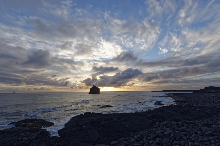 Framed Print : Clouds over Icelandic Coast Print Framed Print : Clouds over Icelandic Coast Print