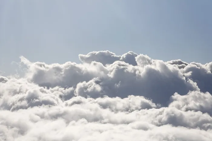 Framed Print : Clouds, view from airplane Print