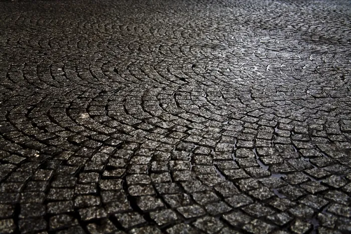 Framed Print : Cobblestones in the Rain Print Framed Print : Cobblestones in the Rain Print