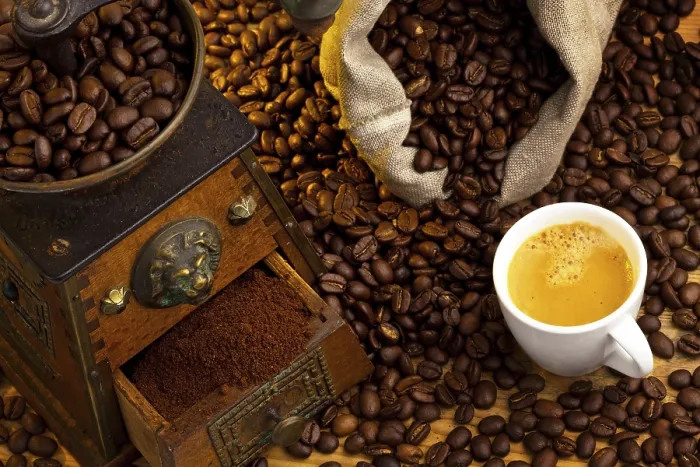 Framed Print : Freshly Ground Coffee Print - Austria Framed Print : Freshly Ground Coffee Print - Austria