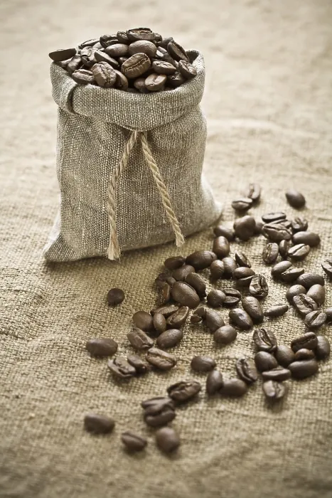 Framed Print : Coffee Beans in Sack Print Framed Print : Coffee Beans in Sack Print