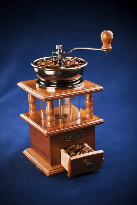 Framed Print : Coffee Mill Print with Coffee Beans