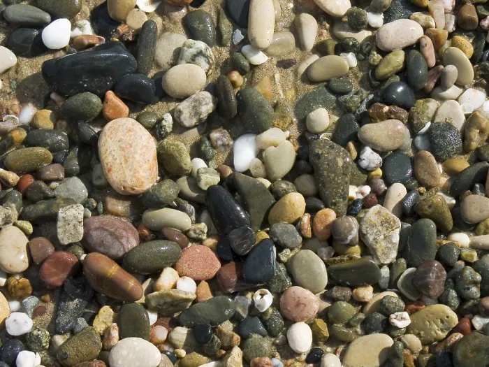 Framed Print : Colored Pebbles in the Sand Print Framed Print : Colored Pebbles in the Sand Print