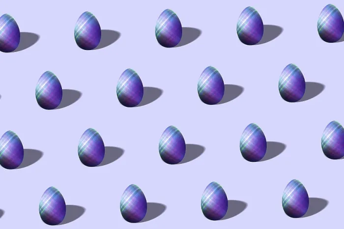 Framed Print : Colorful Easter Egg Pattern Print