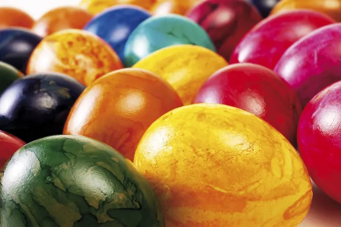 Framed Print : Colourful Painted Easter Eggs Print