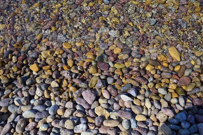 Framed Print : Colourful pebbles on Lambi beach Print, Patmos, Greece Framed Print : Colourful pebbles on Lambi beach Print, Patmos, Greece