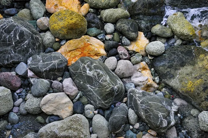 Framed Print : Colourful Pebbles Print, Liguria Beach Framed Print : Colourful Pebbles Print, Liguria Beach
