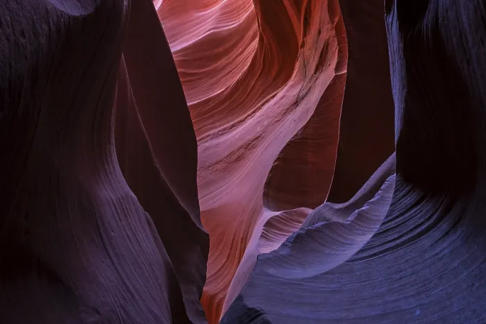 Framed Print : Colourful Sandstone Formations Print, Lower Antelope Canyon, Arizona
