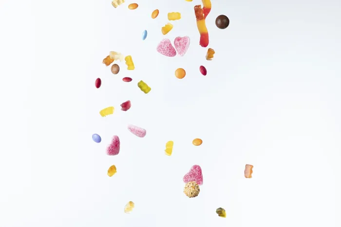 Framed Print : Colourful Sweets Print Against White Background Framed Print : Colourful Sweets Print Against White Background