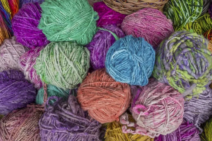 Framed Print : Colourful Wool Print, Chile Framed Print : Colourful Wool Print, Chile