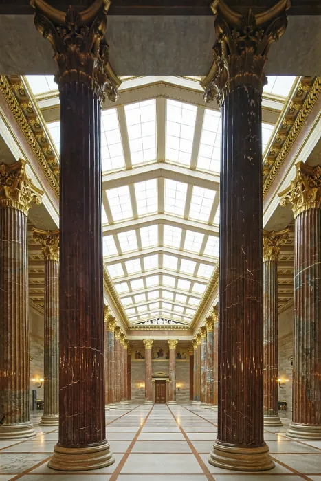 Framed Print : Column Hall with 24 Marble Columns, Austrian Parliament Print