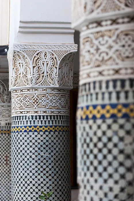 Framed Print : Columns in Riad, Traditional Moroccan Print Framed Print : Columns in Riad, Traditional Moroccan Print