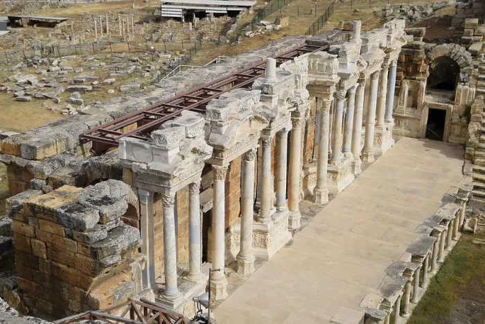 Framed Print : Columns on the Stage of Hierapolis Amphitheater Print Framed Print : Columns on the Stage of Hierapolis Amphitheater Print