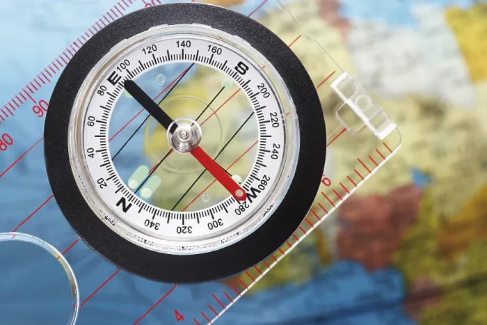 Framed Print : Compass on Globe Print Framed Print : Compass on Globe Print