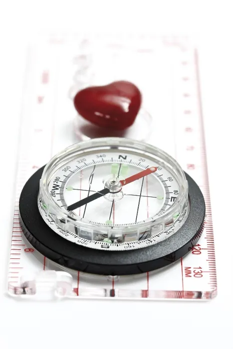 Framed Print : Compass and Heart Print Framed Print : Compass and Heart Print