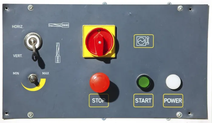 Framed Print : Industrial Machine Control Panel Print with Red Buttons Framed Print : Industrial Machine Control Panel Print with Red Buttons