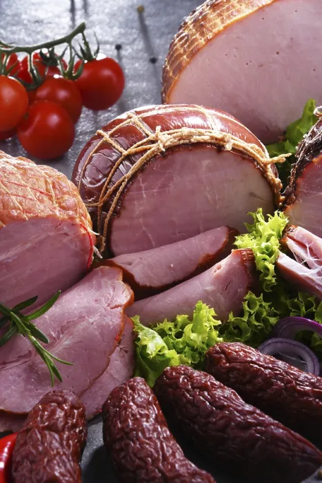 Framed Print : Composition with assorted meat products Print Framed Print : Composition with assorted meat products Print