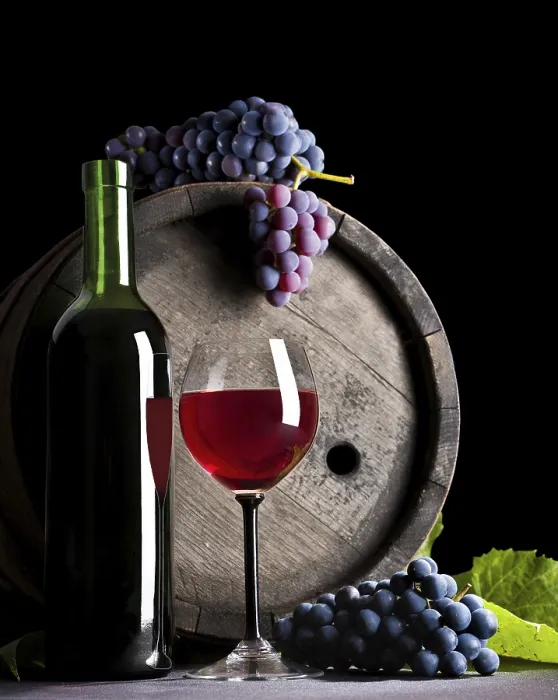 Framed Print : Blue Grape and Red Wine Print Framed Print : Blue Grape and Red Wine Print