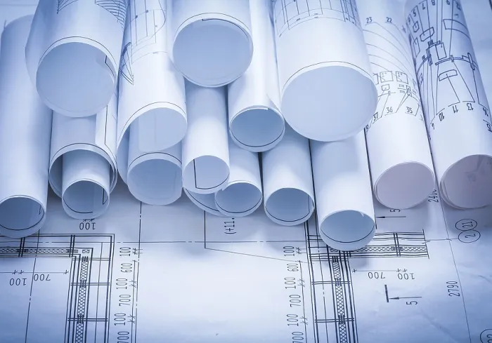 Framed Print : Blueprint Roll Construction Print Framed Print : Blueprint Roll Construction Print