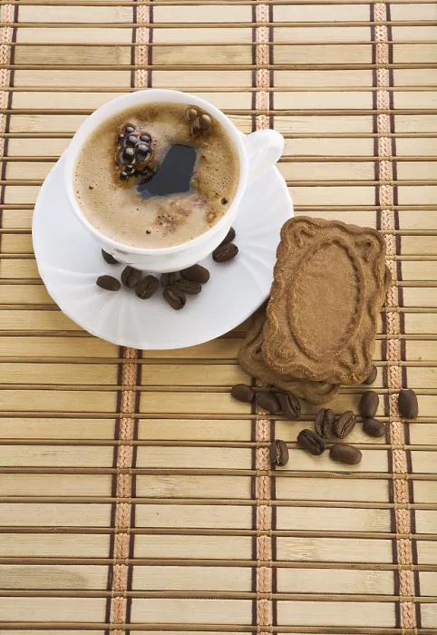 Framed Print : Coffee Mug and Cookie Composition Print Framed Print : Coffee Mug and Cookie Composition Print
