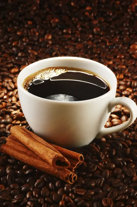 Framed Print : Composition with Cup of Coffee and Beans Print Framed Print : Composition with Cup of Coffee and Beans Print