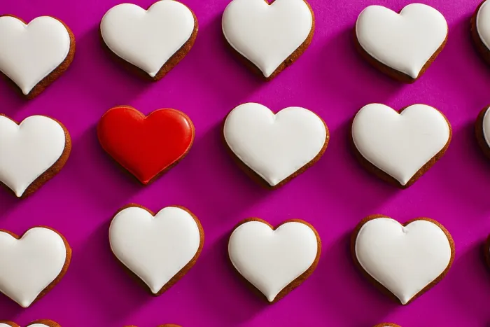 Framed Print : Heart-Shaped Gingerbread Biscuits Print