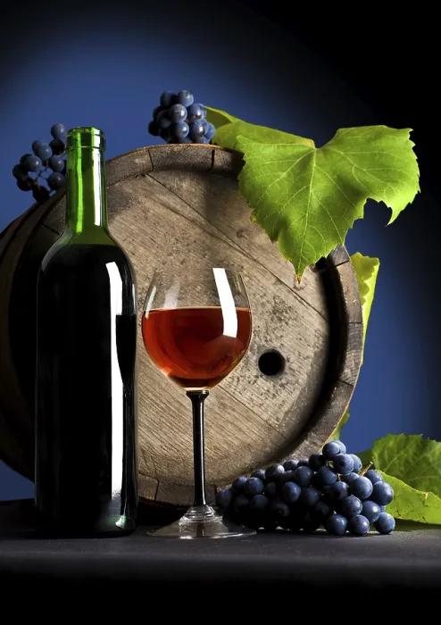 Framed Print : Composition from grapes and red wine Print Framed Print : Composition from grapes and red wine Print