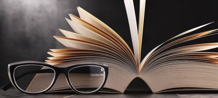 Framed Print : Composition with Open Book and Glasses Print Framed Print : Composition with Open Book and Glasses Print