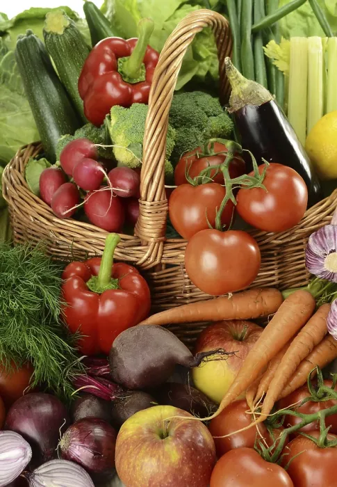 Framed Print : Composition with Raw Vegetables and Wicker Basket Print Framed Print : Composition with Raw Vegetables and Wicker Basket Print