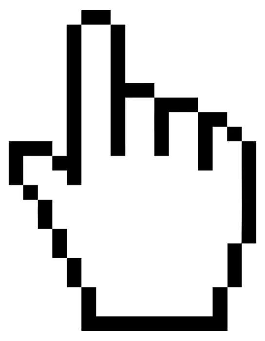 Framed Print : Computer Cursor and Hand Print Framed Print : Computer Cursor and Hand Print