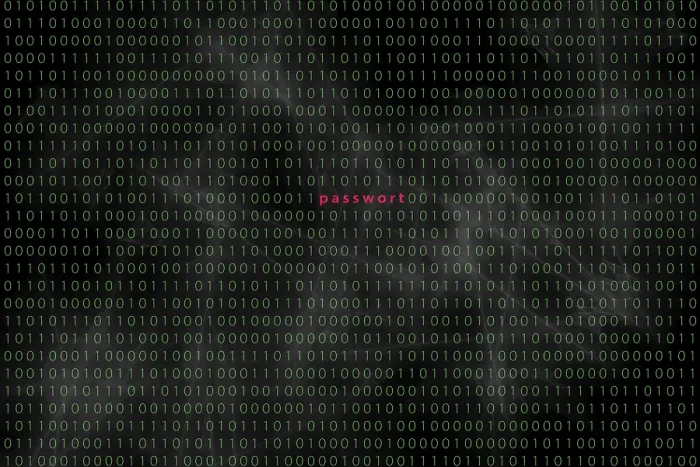 Framed Print : Computer Matrix with Security Print, Password, Germany