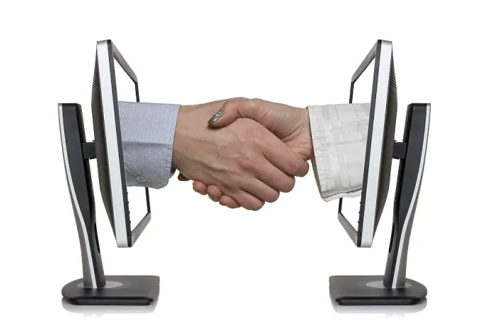 Framed Print : Wireless Communication Print: Online Business Concept Framed Print : Wireless Communication Print: Online Business Concept