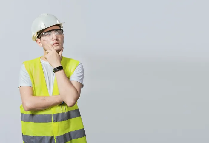 Framed Print : Meditative Engineer Print - Pensive Builder in Thought Framed Print : Meditative Engineer Print - Pensive Builder in Thought