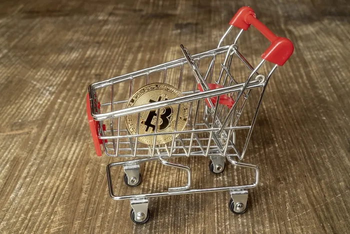 Framed Print : Bitcoin in the Shopping Cart Print Framed Print : Bitcoin in the Shopping Cart Print