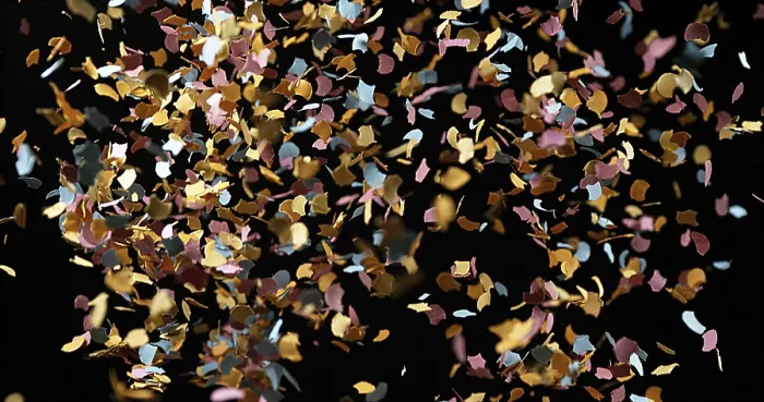 Framed Print : Confetti Print - Falling against Black Background Framed Print : Confetti Print - Falling against Black Background