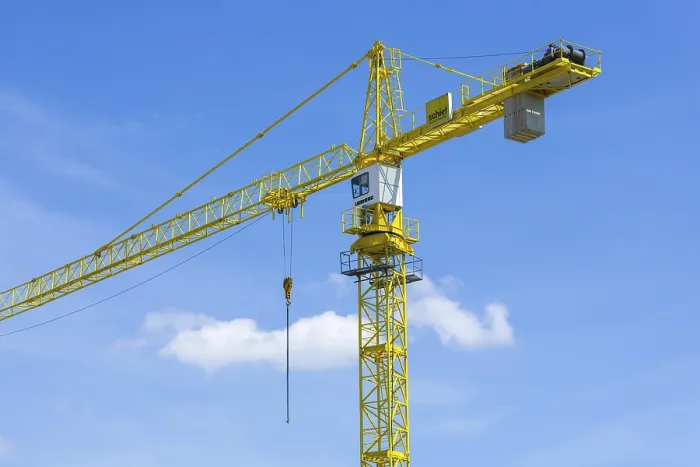 Framed Print : Construction Crane Print: Blue Sky and Clouds Framed Print : Construction Crane Print: Blue Sky and Clouds