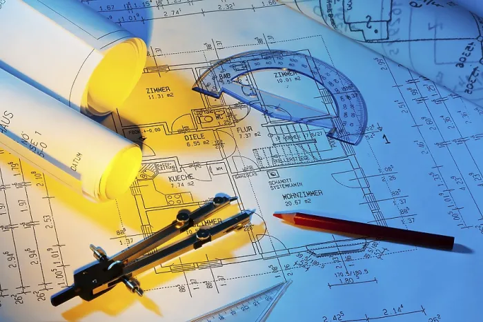 Framed Print : Construction Plan Print for Residential Building in Austria Framed Print : Construction Plan Print for Residential Building in Austria