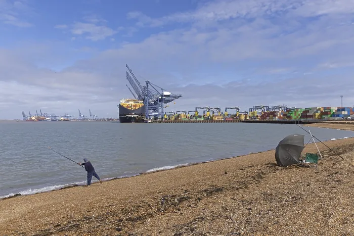 Framed Print : Felixstowe Container Port Print Framed Print : Felixstowe Container Port Print