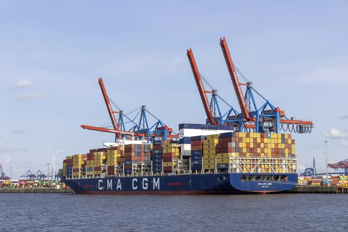 Framed Print : Container Ship at Burchardkai Container Terminal Print Framed Print : Container Ship at Burchardkai Container Terminal Print