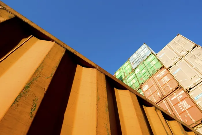 Framed Print : Containers Print by imageBROKER Framed Print : Containers Print by imageBROKER