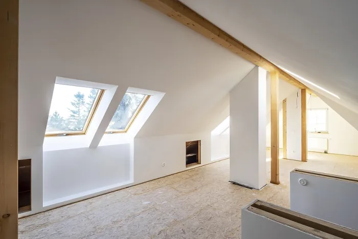 Framed Print : Conversion of an attic into a spacious living area, Germany Print Framed Print : Conversion of an attic into a spacious living area, Germany Print
