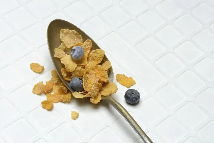 Framed Print : Breakfast Cornflakes and Blueberries Print Framed Print : Breakfast Cornflakes and Blueberries Print