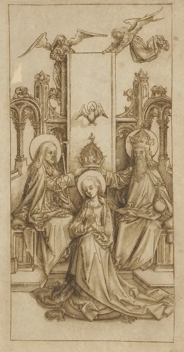 Framed Print : The Coronation of the Virgin Mary by Hans Holbein Print Framed Print : The Coronation of the Virgin Mary by Hans Holbein Print