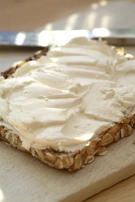 Framed Print : Cream Cheese on Bread Print