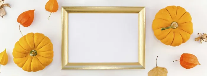 Framed Print : Autumn Print: Top View Flat Lay Composition