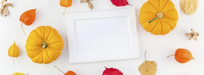 Framed Print : Autumn Print: Flat Lay Composition with Pumpkins and Leaves Framed Print : Autumn Print: Flat Lay Composition with Pumpkins and Leaves