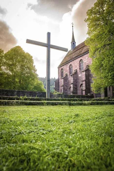 Framed Print : Black Forest Monastery Cross Print, Calw, Germany Framed Print : Black Forest Monastery Cross Print, Calw, Germany