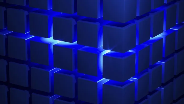 Framed Print : Blue Light Cube Structure Print: Geometric Design Concept Framed Print : Blue Light Cube Structure Print: Geometric Design Concept