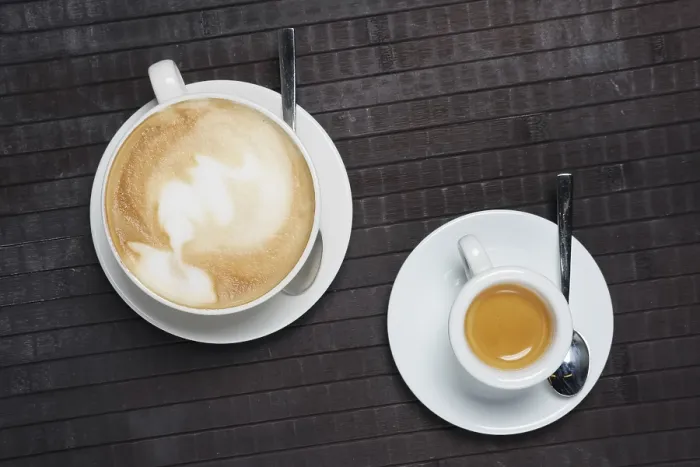 Framed Print : Cup of Coffee and Espresso Print Framed Print : Cup of Coffee and Espresso Print